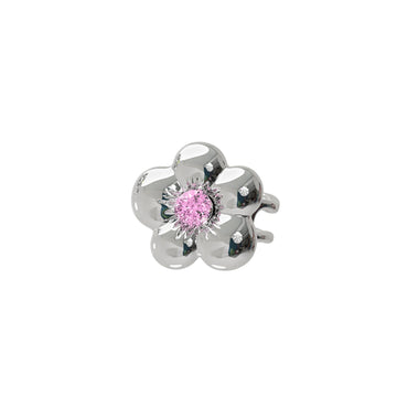Fat Flower Zircon Open Ring Adjustable Summer Sweet Cool Girl