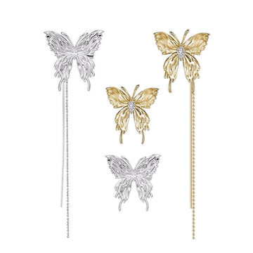 Butterfly Transmutation Liquified Butterfly AB Tassel Ear Clip