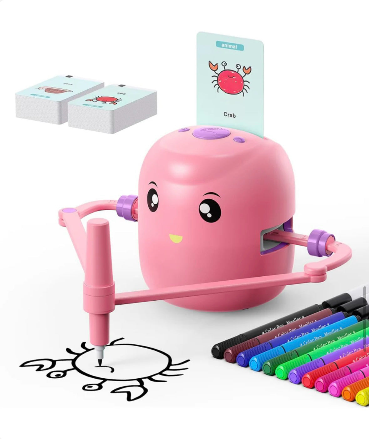 Poly Bot Math Drawing Drawing Robot for Kids.Doodle Bot.WIth 100 Word Cards
